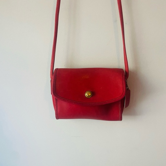 Handbags - Coach Vintage Red Chrystie Crossbody RARE